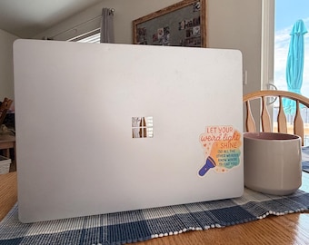 Weird Light Shine Sticker: Quirky Flashlight Decal for Laptops