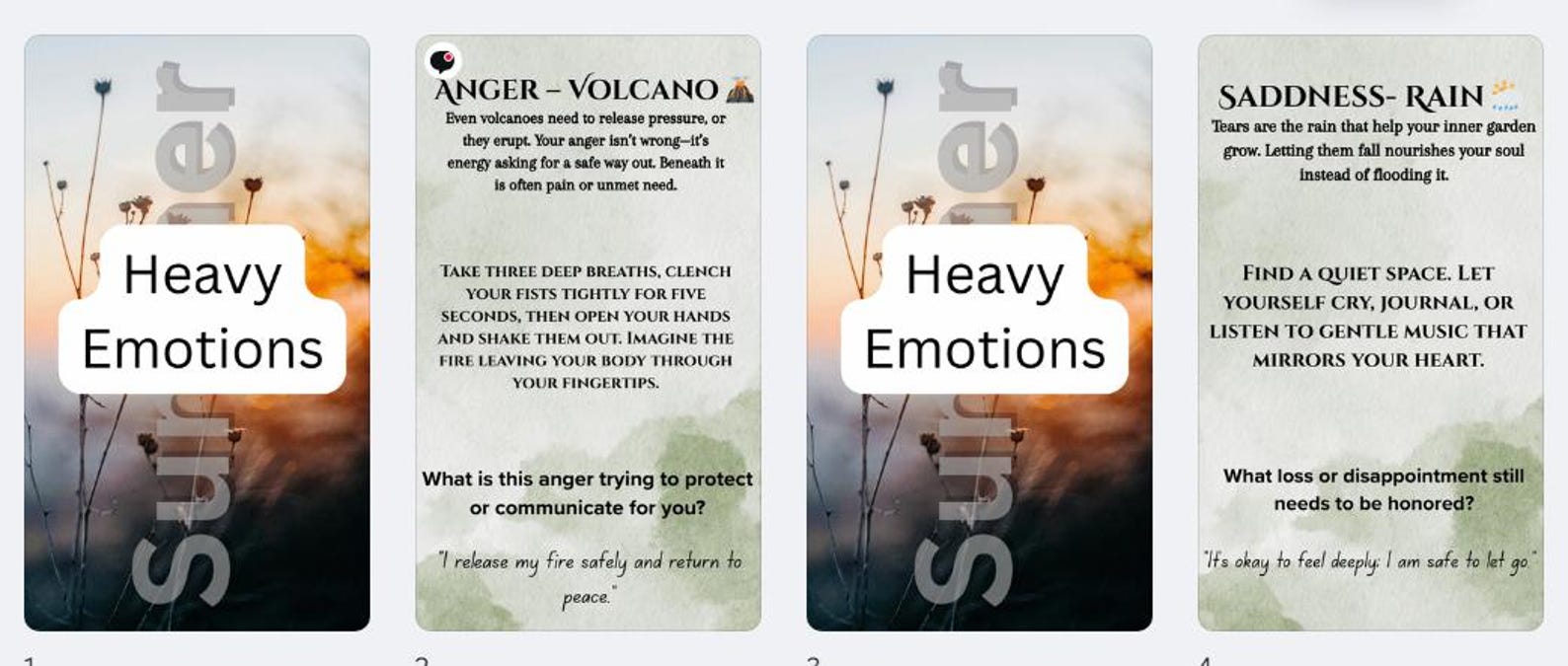 Emotional Reset Cards Printable PDF | Anxiety & Stress Relief ...