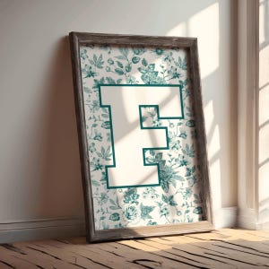 Personalized Initial Wall Art Custom Monogram Print Digital Letter Print Custom Wall Decor Printable Letter Wall Art Personalized Home Print