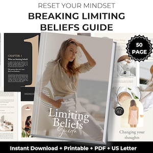 eBook Limiting Beliefs, handleiding mindset resetten, gids manifestatie en zelfconcept, herprogrammeer je geest, persoonlijke groei digitale download 172