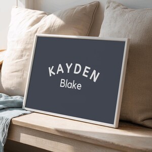 Custom Name Wall Art Personalized Typography Print Minimalist Name Poster Modern Wall Decor Digital Download for Living Room Bedroom Nursery