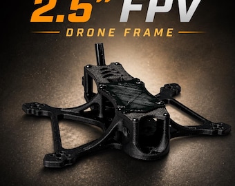 Chasis para dron FPV de 2,5” – Aerobat Chirop, chasis ligero para cuadricóptero freestyle, construcción micro FPV impresa en 3D