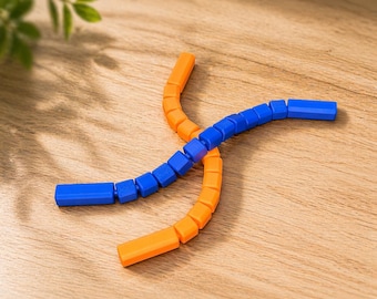 FlexSpine Articulating Fidget Toy – 3D Printed Segmented Clicky Stick (2-Pack)