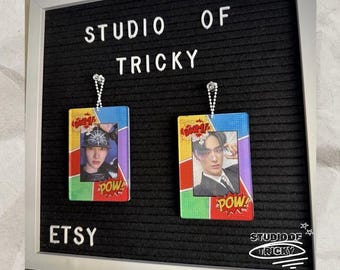 Kpop Photocard Acryl PC Halter Toploader Supermacht Comic Design