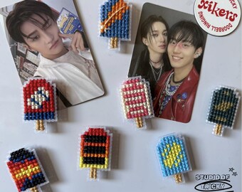 Kpop Album inspiriert Popsicle Kreuzstich Magnete