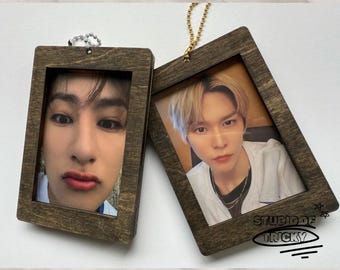 Holz Kpop Photocard PC Halter Keychain