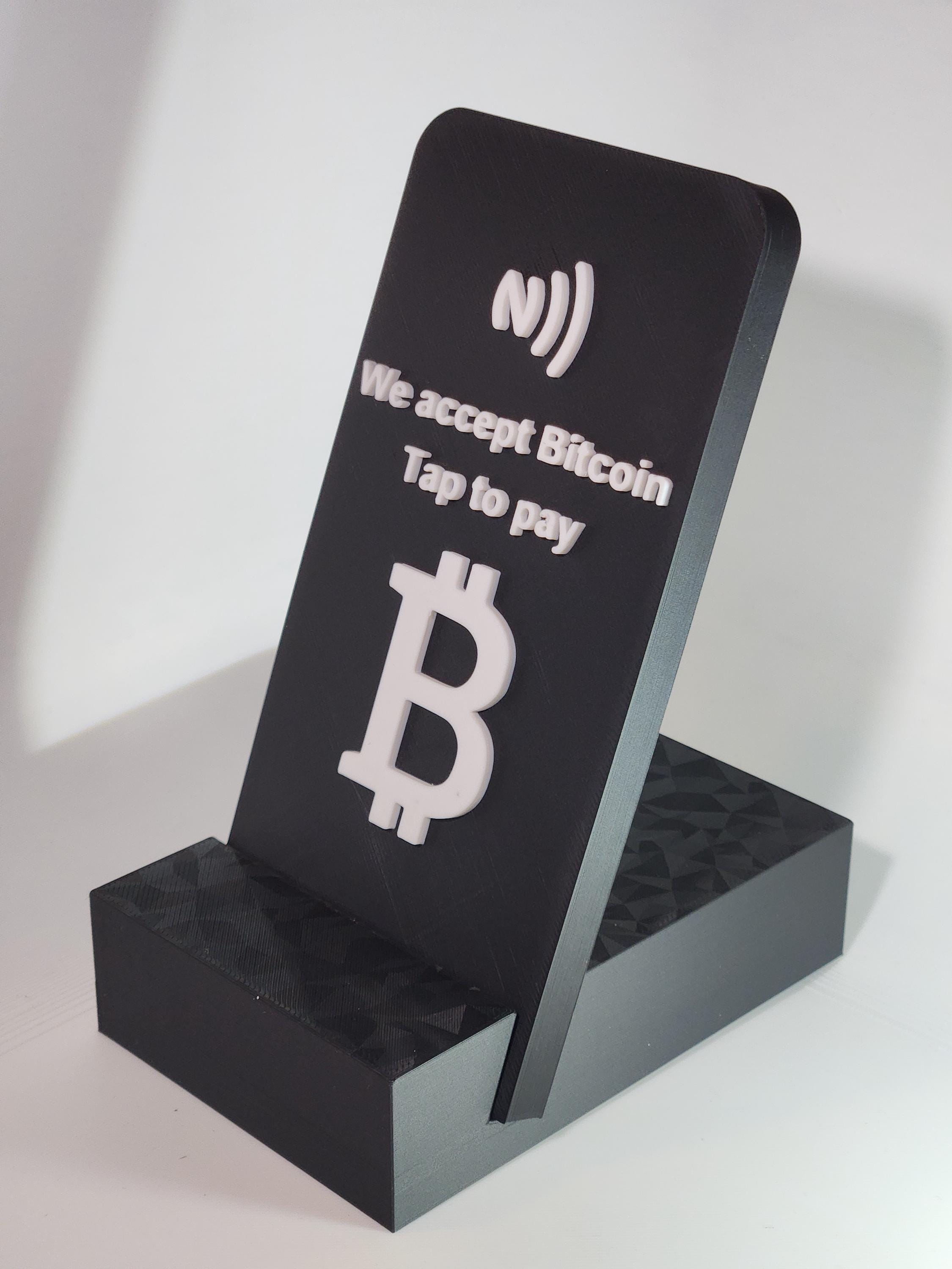 NFC Bitcoin Payment Stand: Contactless Crypto Pay Sign for Small Business -  Etsy