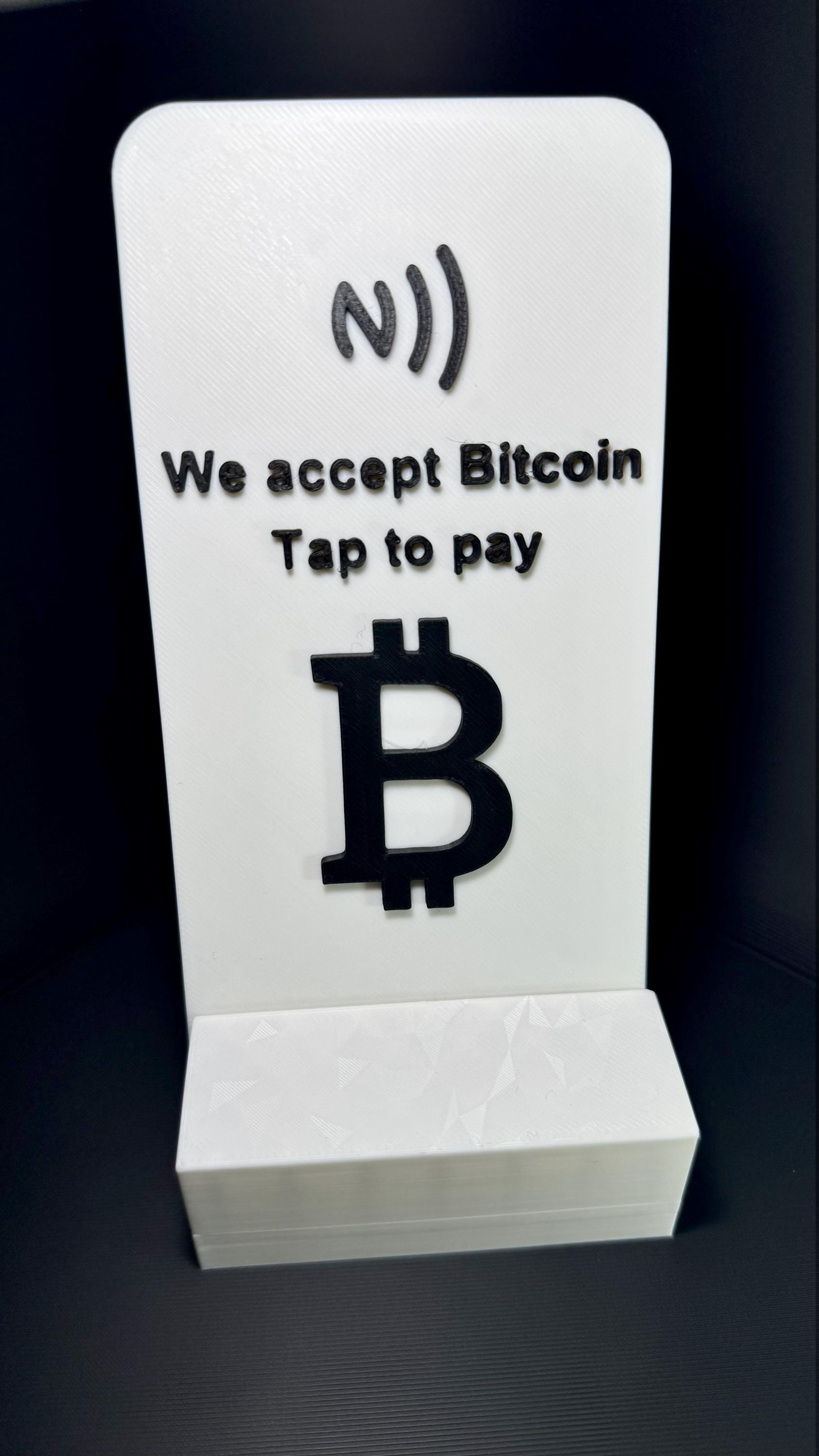 NFC Bitcoin Payment Stand: Contactless Crypto Pay Sign for Small Business -  Etsy