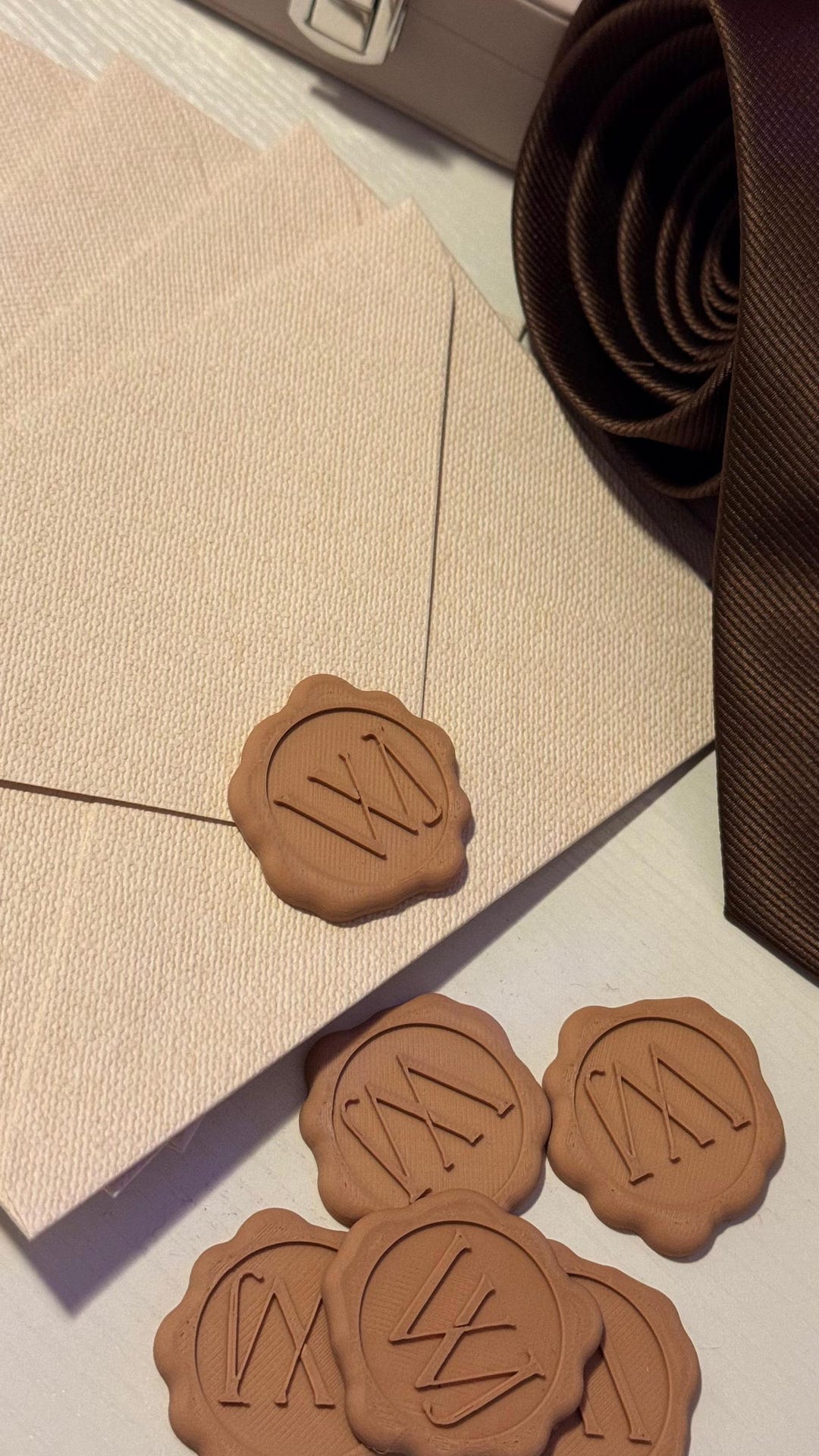 Personalised Wedding Wax Seal Stamp – Matte PLA Monogram Initials ...