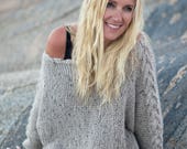 KNITTING PATTERN - River Braid Sweater - English Written Pattern for Cable Knit Sweater - One Size - Direct Download PDF