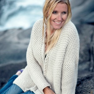 KNITTING PATTERN - Late Summer Cardigan - Loose fit - Written English Pattern - Direct Download PDF