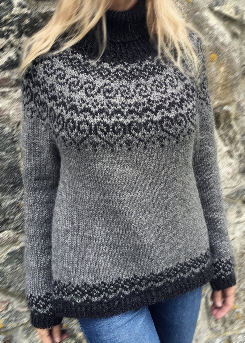 Knitting Pattern Selja Beautiful Norwegian Sweater Digital Download PDF English written pattern image 3