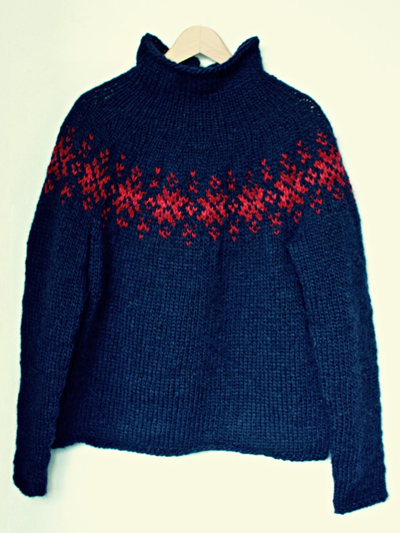 KNITTING PATTERN Twilight Sweater PDF Pattern Norwegian Icelandic Sweater Instant Digital Download image 5