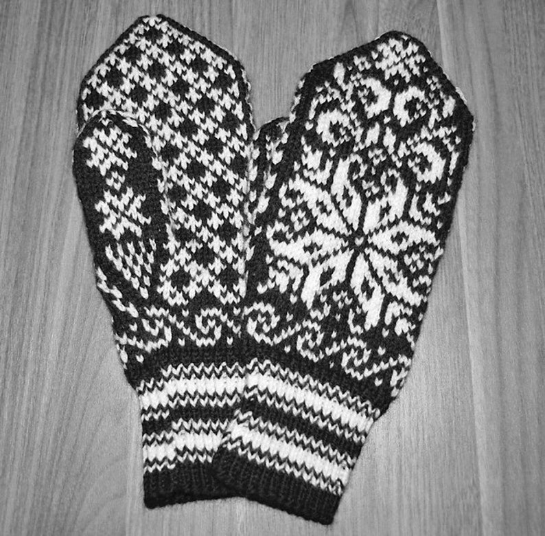 Erlends Mittens Pattern Selbu Pattern Knitting Chart Etsy