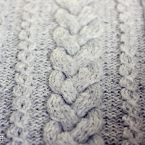 Braided Cable Knit Scarf Pattern: Alpaca Cowl (Digital Download)