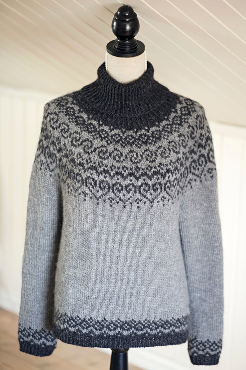 Knitting Pattern Selja Beautiful Norwegian Sweater Digital Download PDF English written pattern image 4