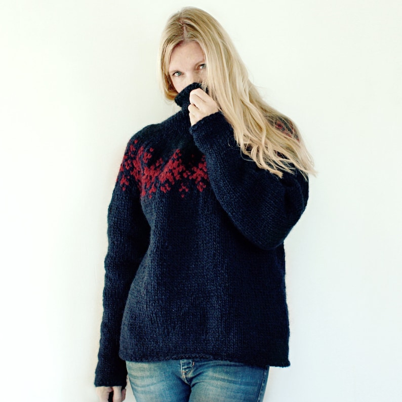 KNITTING PATTERN Twilight Sweater PDF Pattern Norwegian Icelandic Sweater Instant Digital Download image 2