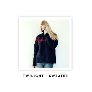 KNITTING PATTERN Twilight Sweater PDF Pattern Norwegian Icelandic Sweater Instant Digital Download image 4