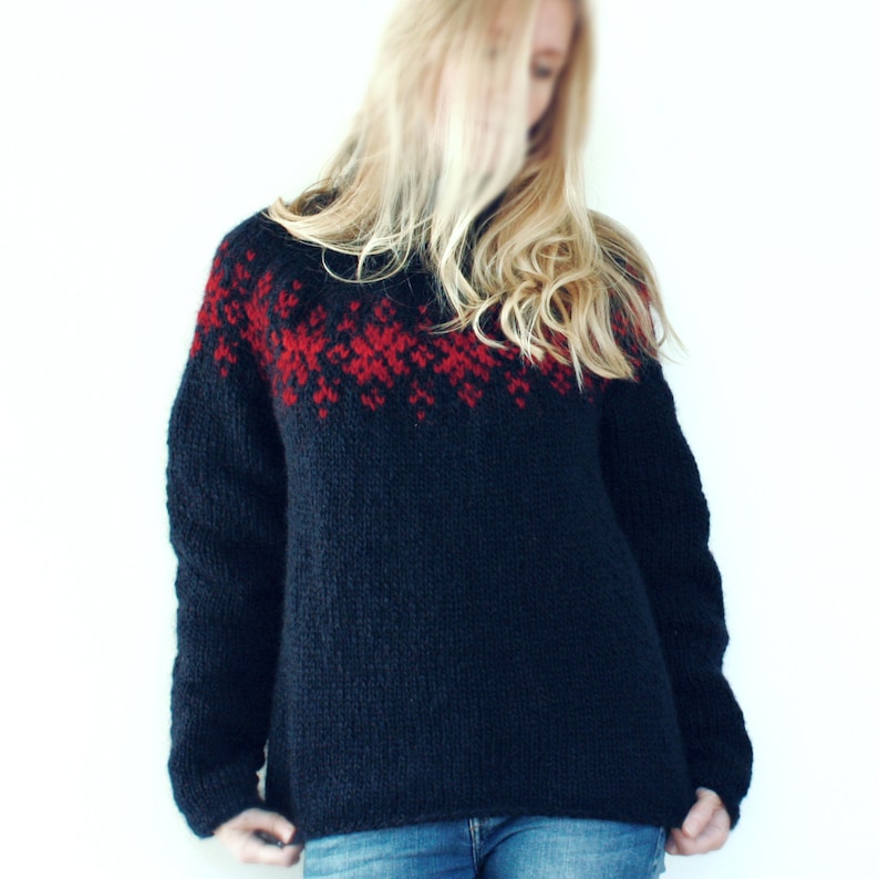 KNITTING PATTERN Twilight Sweater PDF Pattern Norwegian Icelandic Sweater Instant Digital Download image 3