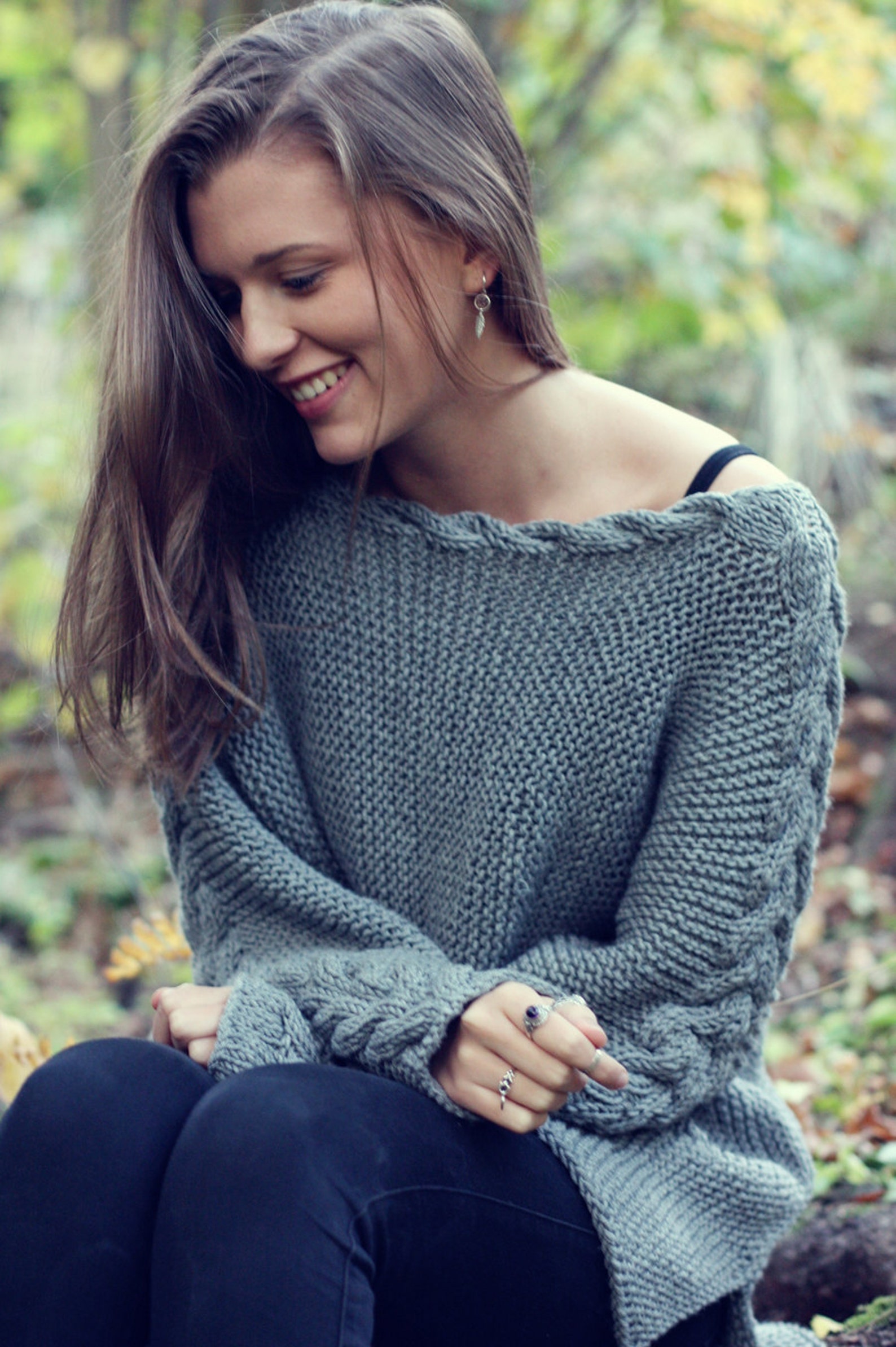 KNITTING PATTERN River Braid Sweater English Written Pattern for Cable ...