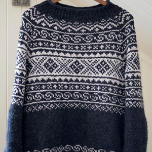 Knitting Pattern Beautiful Norwegian Setesdals Sweater Digital Download ...