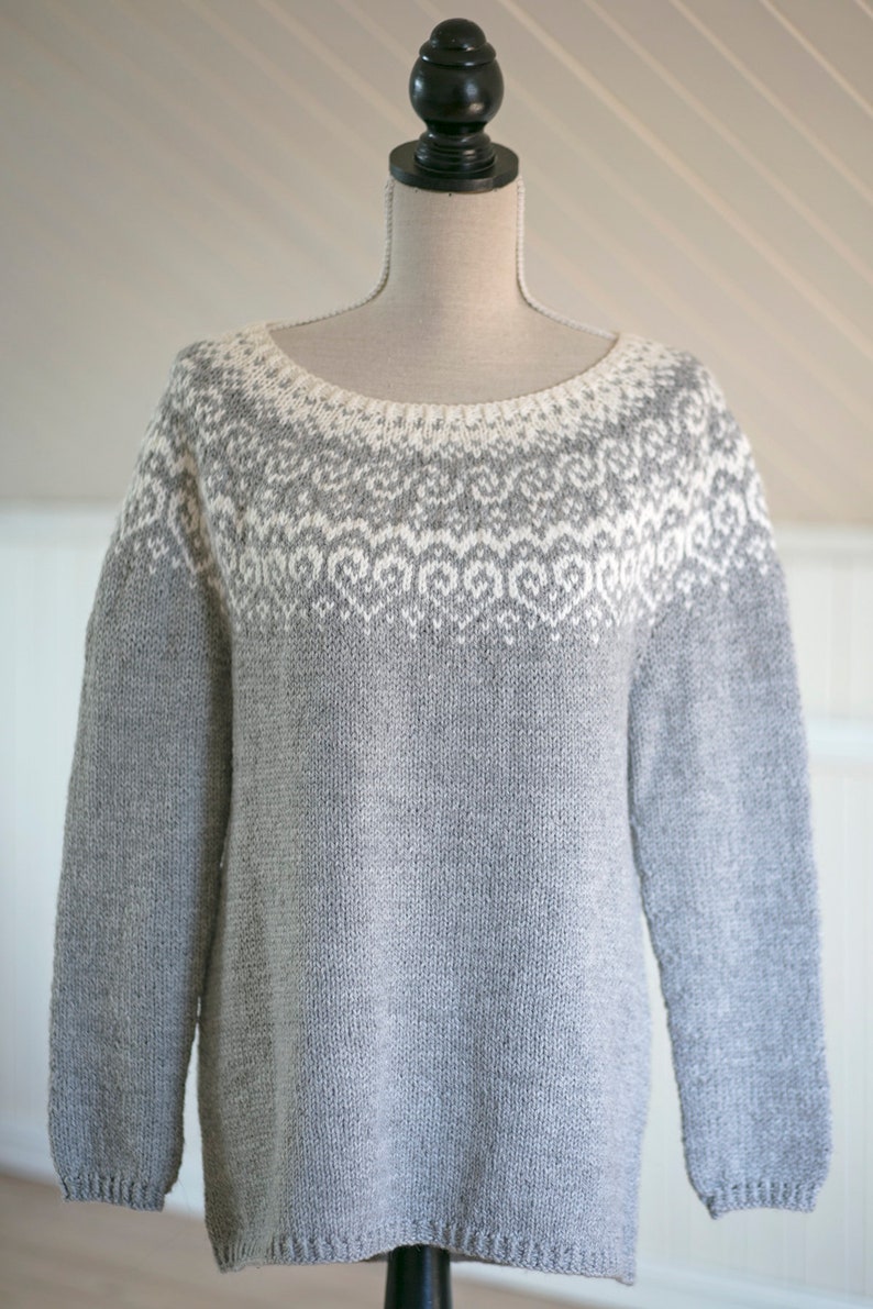 Knitting Pattern Selja Beautiful Norwegian Sweater Digital Download PDF English written pattern image 1