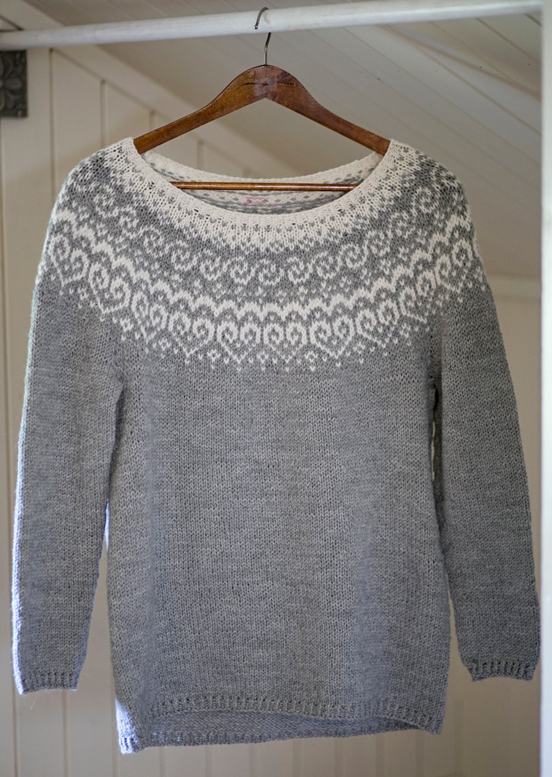 Knitting Pattern Selja Beautiful Norwegian Sweater Digital Download PDF English written pattern image 6