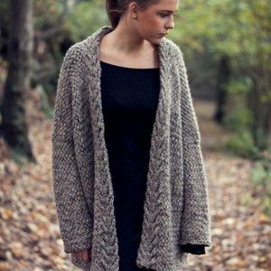 KNITTING PATTERN Dreamy Weave Cardigan Relaxed Fit Oversized Written ...