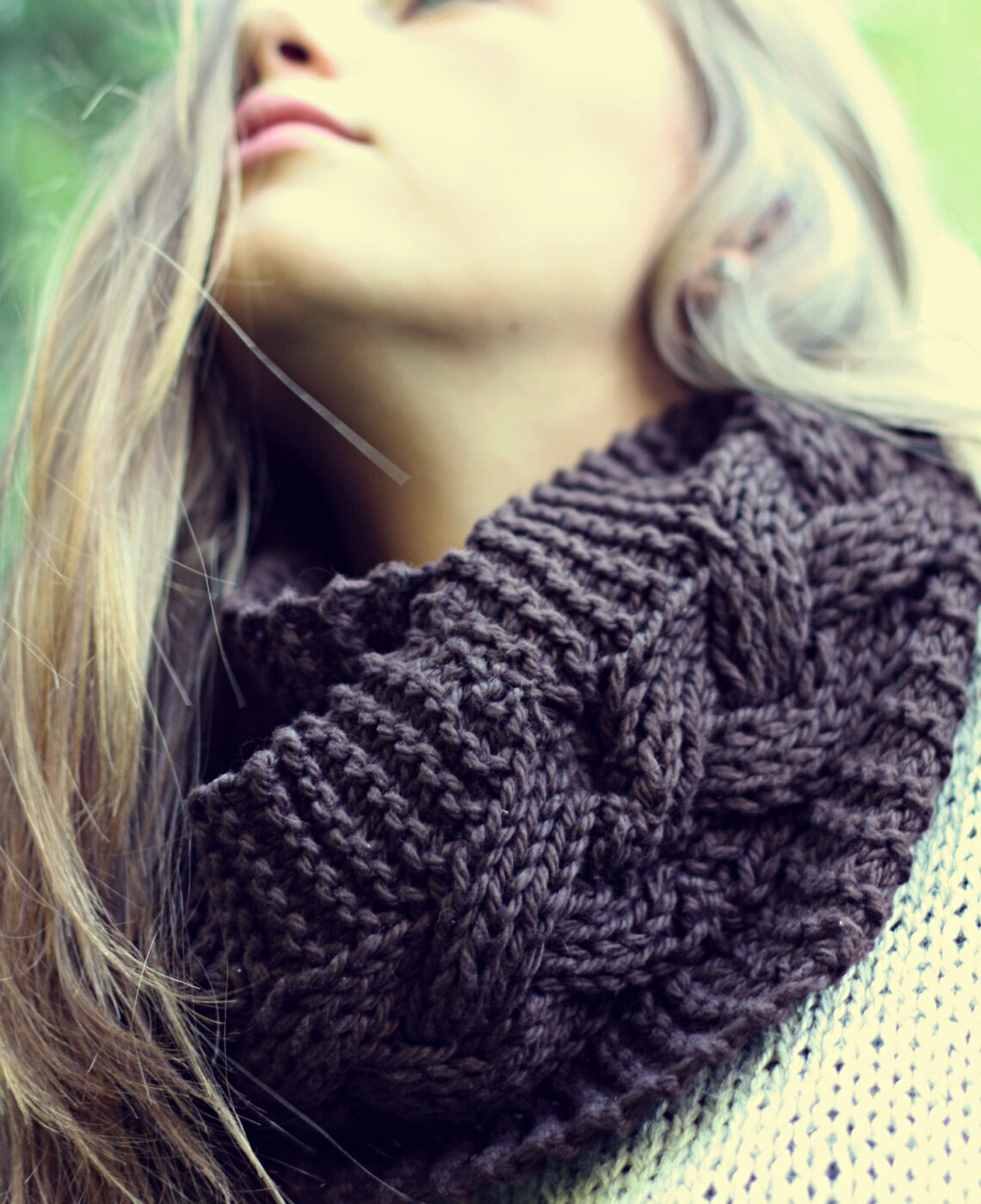 Knitting Pattern for Reversible Braid Cowl - Infinity Scarf - PDF ...