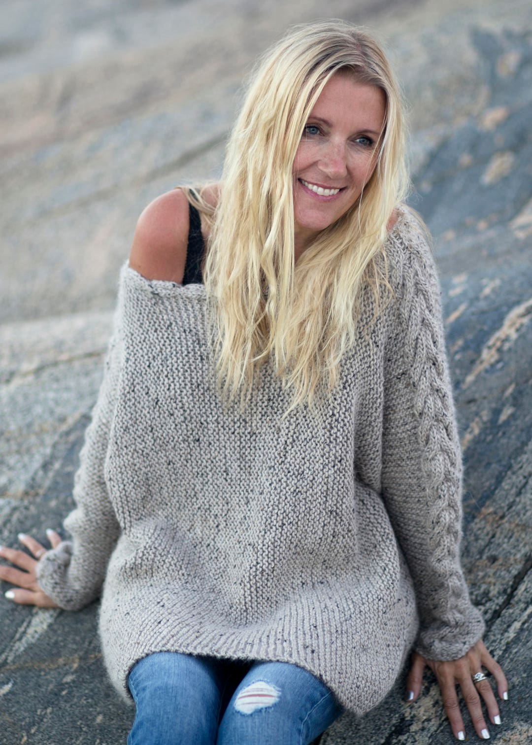 KNITTING PATTERN - River Braid Sweater - English Written Pattern for ...