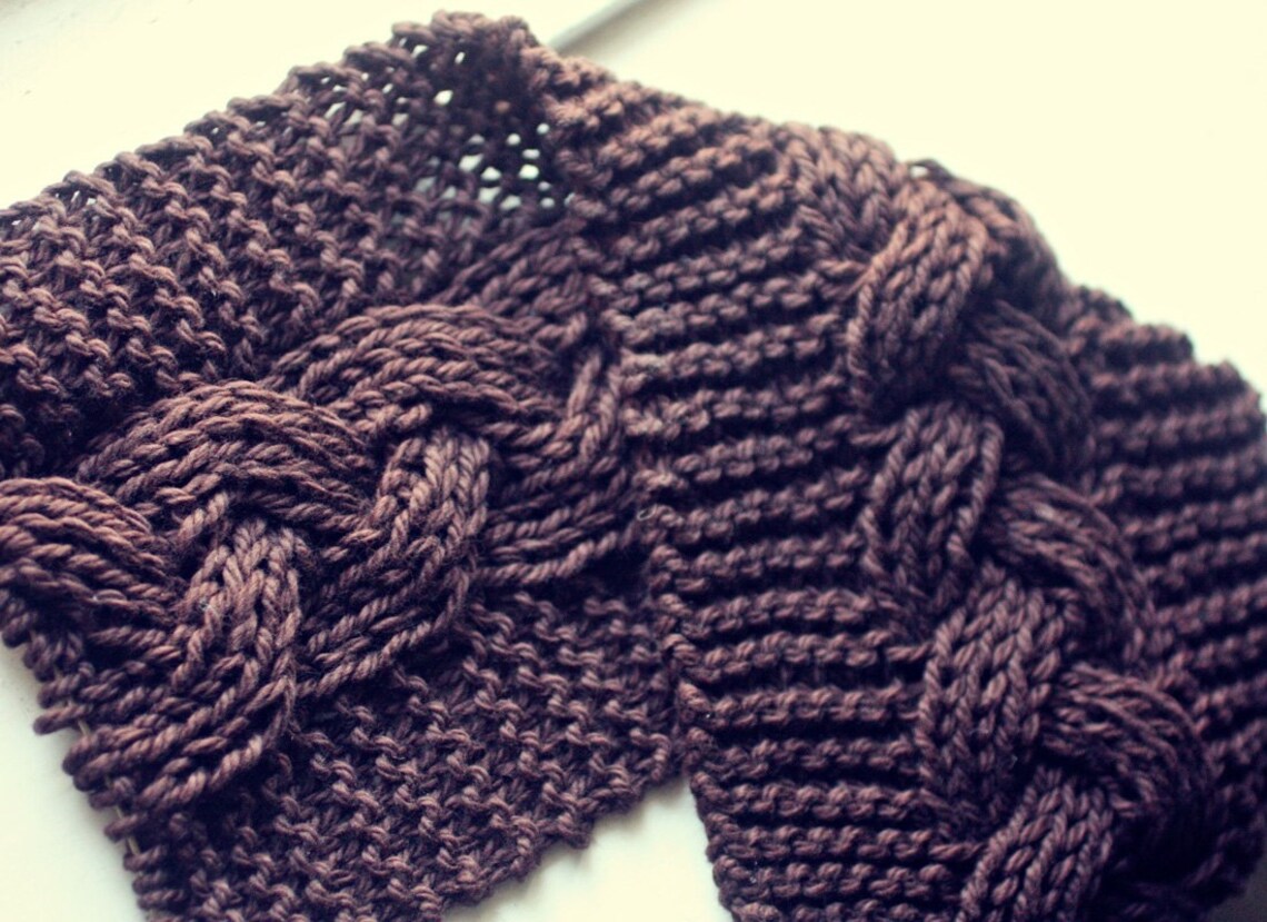 Knitting Pattern for Reversible Braid Cowl - Infinity Scarf - PDF ...