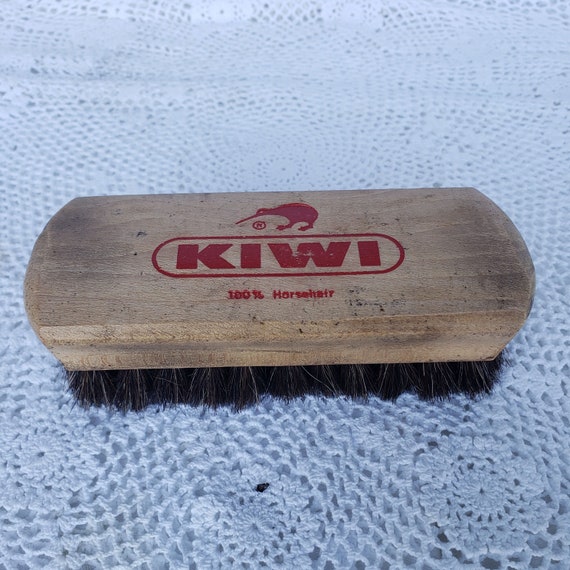 Vintage Kiwi shoe brush horsehair bristle - image 6