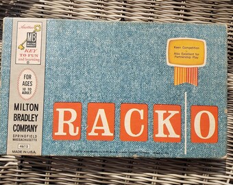 Vintage 1961 Racko game Milton Bradley 4165