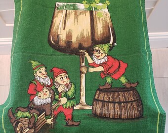 Vintage Irish linen Tea Towel Poteen Irish moonshine