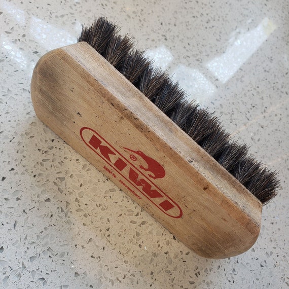 Vintage Kiwi shoe brush horsehair bristle - image 3