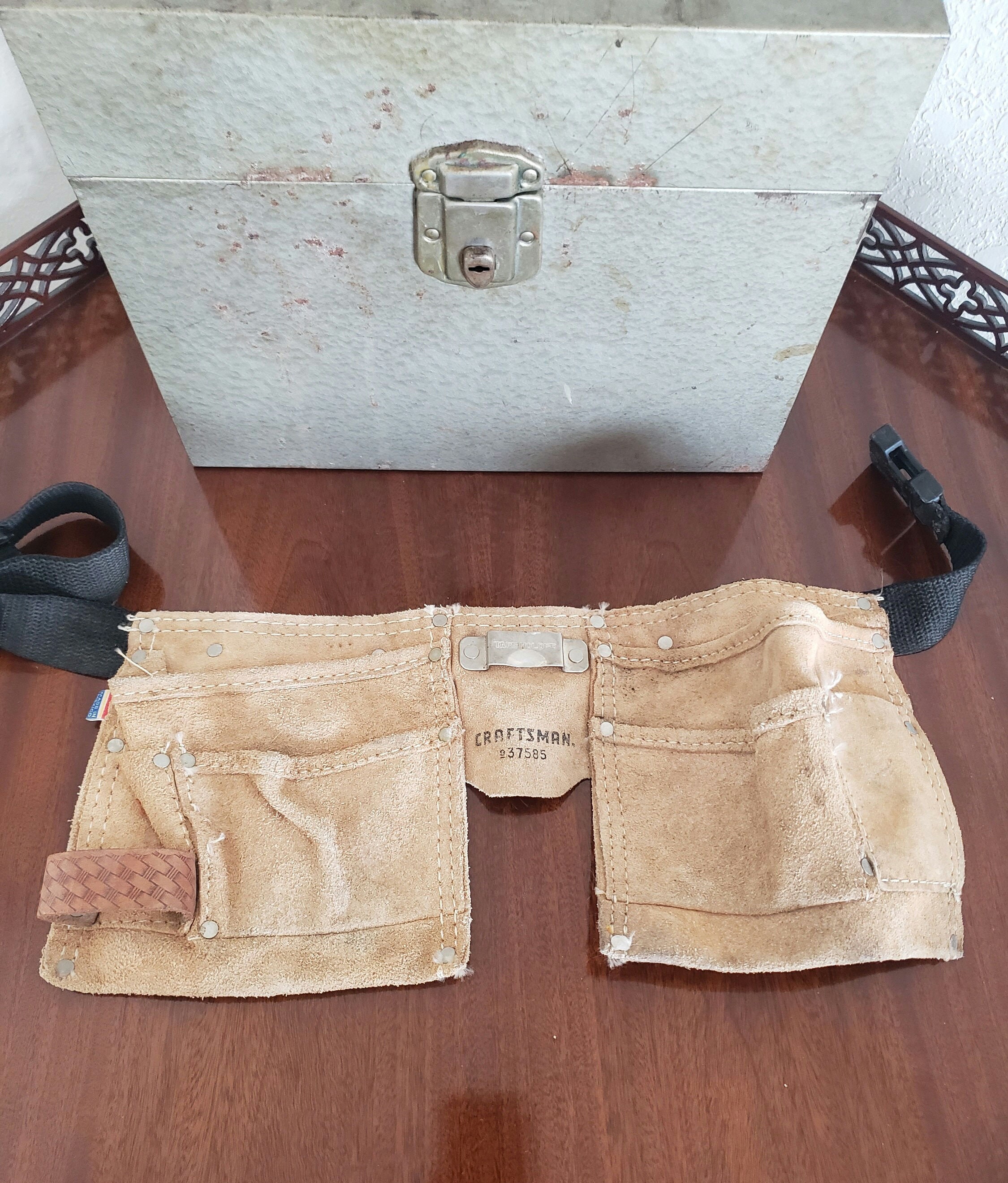 Vintage Sears Craftsman Carpenter Apron Tool Belt Split Cowhide 937585 Etsy