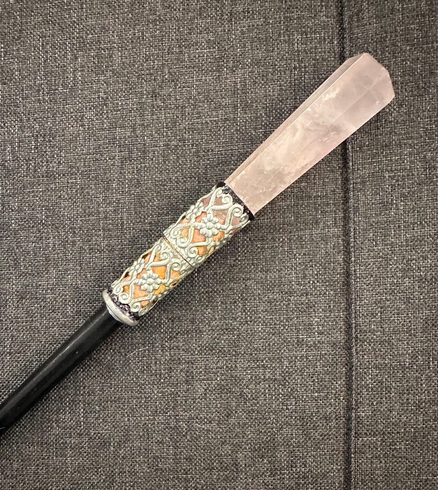 wands シングル  バラ売り可 Handmade Seraphina Picquery Inspired Wand: Rose Quartz Pommel - Etsy