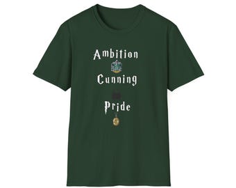 Slytherin House Attributes T-Shirt - Wizarding World Apparel, Harry Potter Fan Gift, Hogwarts