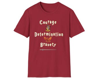 Gryffindor House Attributes T-Shirt - Wizarding World Apparel, Harry Potter Fan Gift, Hogwarts