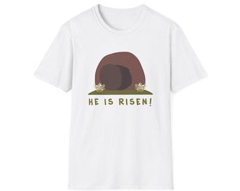 He Is Risen T-Shirt: Unisex Easter Faith Apparel, Casual Wear