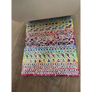 Bloc de pegatinas de Lisa Frank con más de 750 pegatinas: Escenas de juego, Delfín, Arcoíris, Estilo vintage Y2K imagen 3