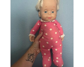 Vintage Mattel Arco Toys Drowsy Doll Classic Collection Polka Dot 1990s WORKS