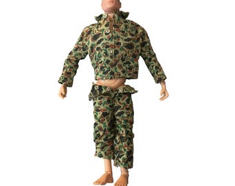 Vintage GI Joe Action Figure Duck Hunter Camouflage Military Fatigues 12 inch