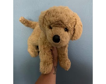Douglas Cuddle Toys Retired Pink Tag Golden Plush Dog Tan Puppy Stuffed Animal