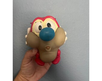 Vintage 1993 Ren & Stimpy Stimpy Vinyl Coin Bank Dakin Nickelodeon 90s Toy