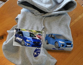 Custom Car Embroidered Hoodie: Personalized Auto Sweatshirt