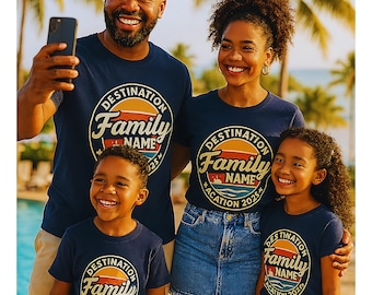 Family Personalized Vacation T-Shirt, Custom Family Tee, Matching Vacation Shirt, Family Trip Shirt, Gift for Family