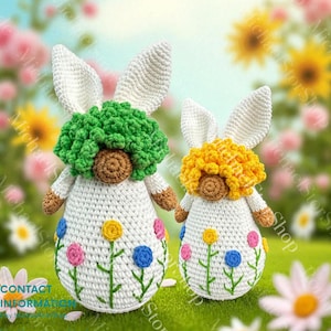 Crochet Easter Bunny & Gnome Patterns: Amigurumi Decor (PDF Pattern