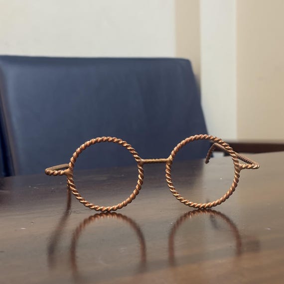 Handmade Copper Wire Glasses,Sacred Geometry Tensor Eyewear, Boho Festival Accessory, Meditation and Festival Style, Artisan Copper Design