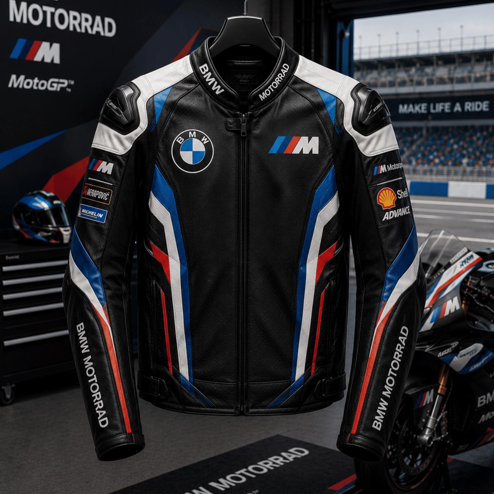  MOTORRAD レザージャケット　M相当　ロゴマーク Bmw Jacket M Style - Etsy